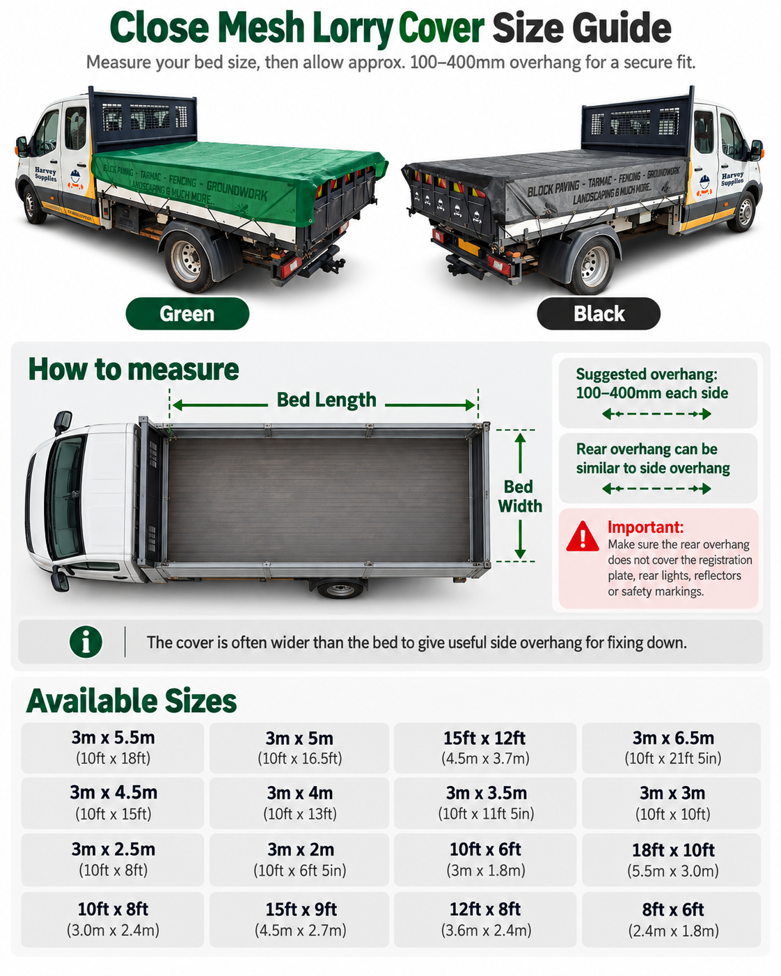 Close Mesh Lorry Cover